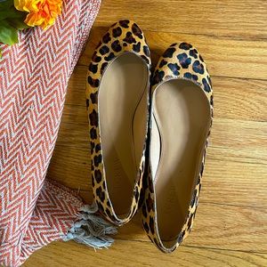 J. Crew leopard calf hair flats size 7.5